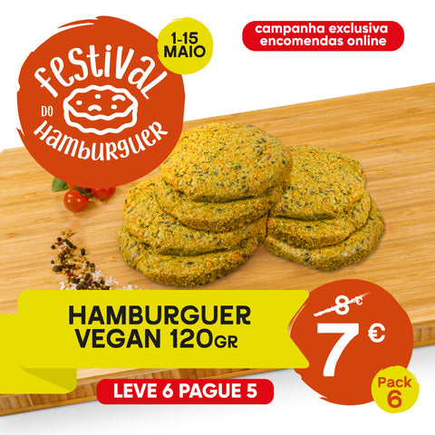 Hambúrguer Vegan - LEVE 6 PAGUE 5 (1 und. aprox. 120g) - CASA DAS CARNES