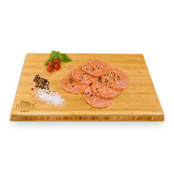 Hambúrguer Frango e Cenoura - PACK 6 (1 und. aprox. 100g) - CASA DAS CARNES