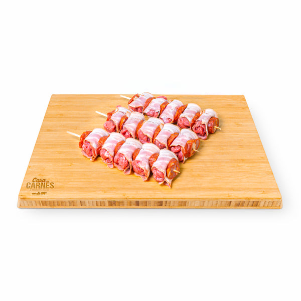 Espetadas Picanha - 8,99/kg (2und. aprox. 600gr) - CASA DAS CARNES