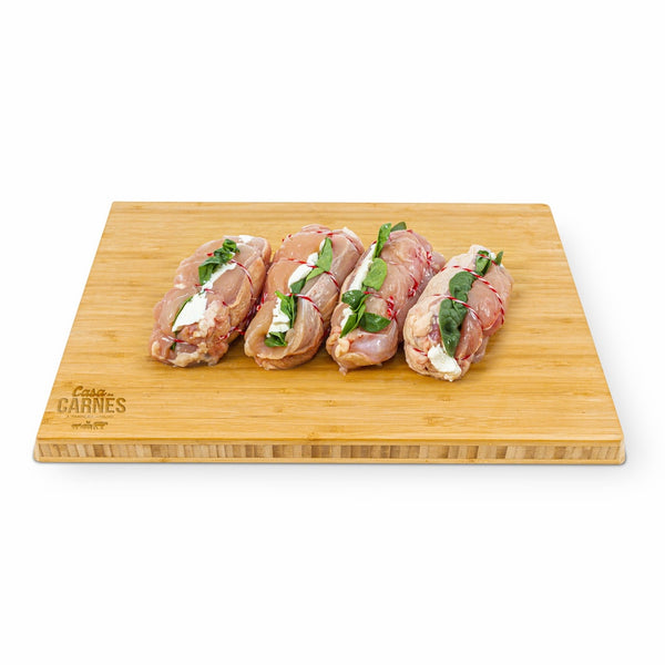 Peito Frango Recheado c/ espinafres e queijo fresco - 7.98€/Kg (4 und. aprox. 1 kg) - CASA DAS CARNES